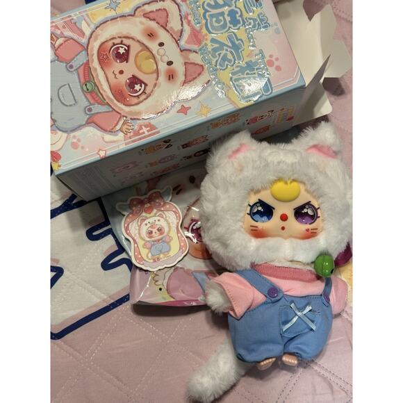 RARE SPECIAL EYES!!! Baby Three BB3 "Kitten Wardrobe" NEW White Kitten Cat - Picture 7 of 8